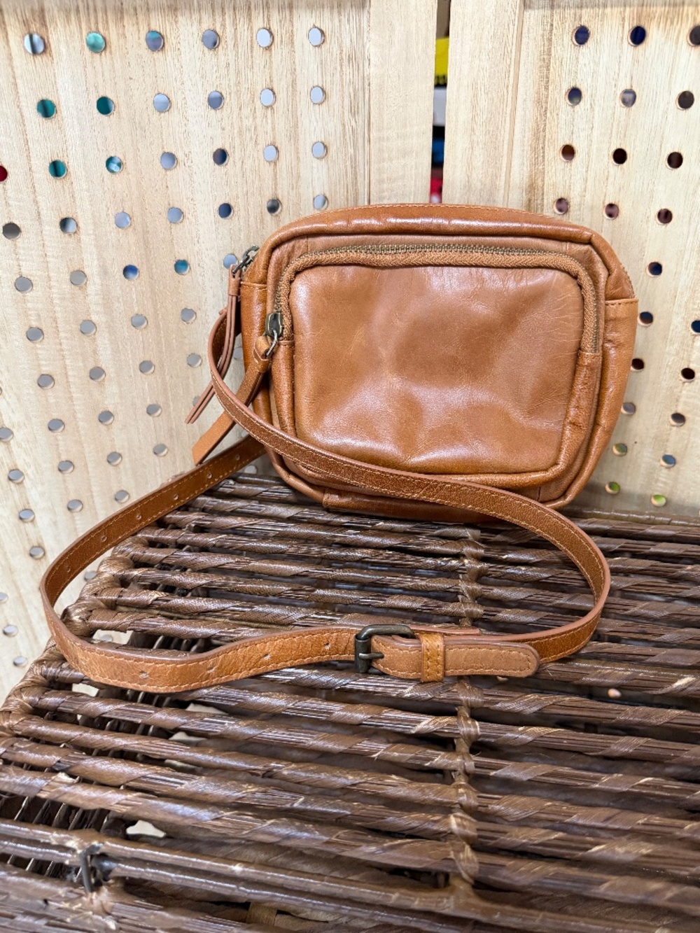 Lucky Brand Yucca Leather Crossbody Bag Walnut Brown Fanny Pack Belt Bag - Picture 11 of 15